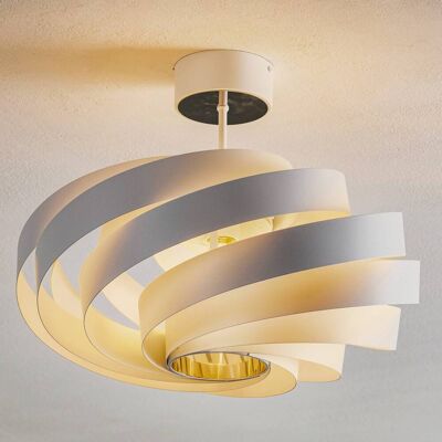 Lampa sufitowa Tori Euluna, możliwość ściemniania, biały / opal, salon / jadalnia, metal, nowoczesny Lampa sufitowa Tori Euluna, możliwość ściemniania, biały / opal, salon / jadalnia, metal, nowoczesny