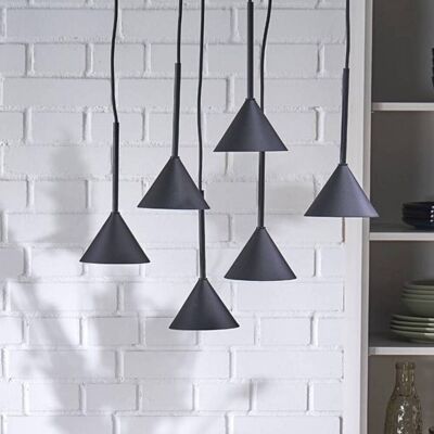 Lampa wisząca Cono TK Lighting, możliwość ściemniania, czarny, salon / jadalnia, metal, nowoczesny Lampa wisząca Cono TK Lighting, możliwość ściemniania, czarny, salon / jadalnia, metal, nowoczesny