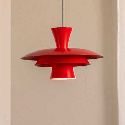 Lampa wisząca Plato Luminex, możliwość ściemniania, czerwony, salon / jadalnia, metal, nowoczesny Lampa wisząca Plato Luminex, możliwość ściemniania, czerwony, salon / jadalnia, metal, nowoczesny