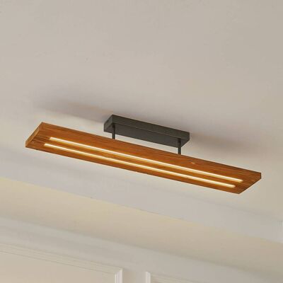 Lindby Nesaja Drewniana Beżowa Lampa sufitowa - Lindby Lindby Nesaja Drewniana Beżowa Lampa sufitowa - Lindby