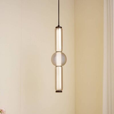 Lucande Savete Szara Szklana Lampa wisząca Lucande Savete Szara Szklana Lampa wisząca