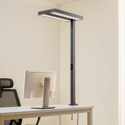 Lampka z klipsem Logan Arcchio, możliwość ściemniania, czarny, biuro, aluminium, nowoczesny Lampka z klipsem Logan Arcchio, możliwość ściemniania, czarny, biuro, aluminium, nowoczesny
