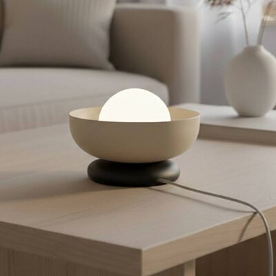 Lampa stołowa Ozzy LN1 EMIBIG LIGHTING, kremowy / amber, salon / jadalnia, metal, nowoczesny Lampa stołowa Ozzy LN1 EMIBIG LIGHTING, kremowy / amber, salon / jadalnia, metal, nowoczesny