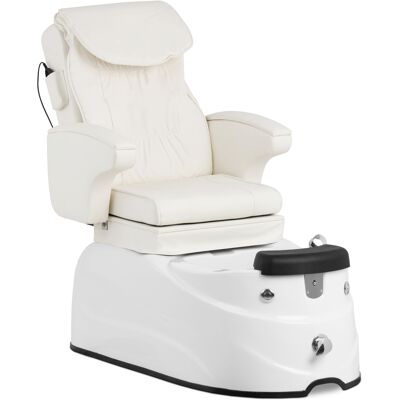 physa Fotel do pedicure elektryczny - brodzik na stopy - 105 W - 150 kg - biały - funkcja masażu physa Fotel do pedicure elektryczny - brodzik na stopy - 105 W - 150 kg - biały - funkcja masażu