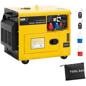 MSW Agregat prądotwórczy Diesel - 6370 / 7500 W - 16 l - 230/400 V - mobilny - AVR - Euro 5 MSW Agregat prądotwórczy Diesel - 6370 / 7500 W - 16 l - 230/400 V - mobilny - AVR - Euro 5