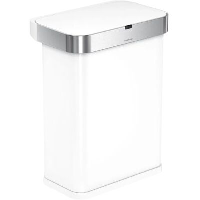 Simplehuman Sensor 58 L - biały stalowy - Kosz bezdotykowy Simplehuman Sensor 58 L - biały stalowy - Kosz bezdotykowy