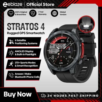 NOWY inteligentny zegarek GPS Zeblaze Stratos 4 Wyświetlacz AMOLED 1,43 Wbudowany kompas Altimetr barometryczny Latarka Inteligentny zegarek z funkcją głosowej NOWY inteligentny zegarek GPS Zeblaze Stratos 4 Wyświetlacz AMOLED 1,43 Wbudowany kompas Altimetr barometryczny Latarka Inteligentny zegarek z funkcją głosowej