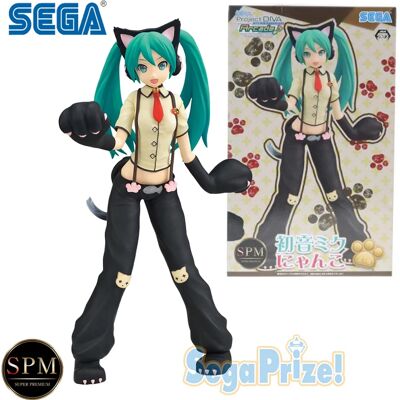 Bandai W magazynie SEGA SPM Hatsune Miku Project DIVA Arcade Future Tone Hatsune Miku Cat PVC 23CM Figurka Akcji Anime Model Zabawka Bandai W magazynie SEGA SPM Hatsune Miku Project DIVA Arcade Future Tone Hatsune Miku Cat PVC 23CM Figurka Akcji Anime Model Zabawka