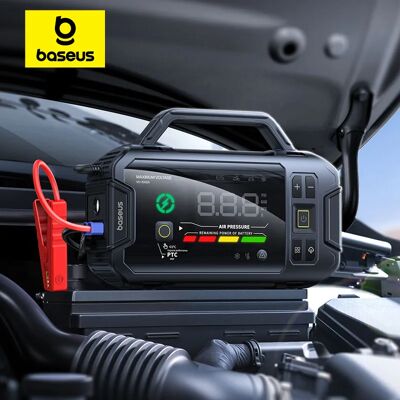 Baseus VJ1 3000A Rozrusznik Samochodowy 4 w 1 Kompresor Powietrza Power Bank 21600mAh Awaryjny Booster Akumulatora Samochodowego Urządzenie Rozruchowe Baseus VJ1 3000A Rozrusznik Samochodowy 4 w 1 Kompresor Powietrza Power Bank 21600mAh Awaryjny Booster Akumulatora Samochodowego Urządzenie Rozruchowe