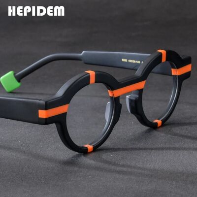 HEPIDEM okulary octanowe damskie oprawki Oversize duże okrągłe okulary japońskie ręcznie robione okulary grube okulary 9282 HEPIDEM okulary octanowe damskie oprawki Oversize duże okrągłe okulary japońskie ręcznie robione okulary grube okulary 9282