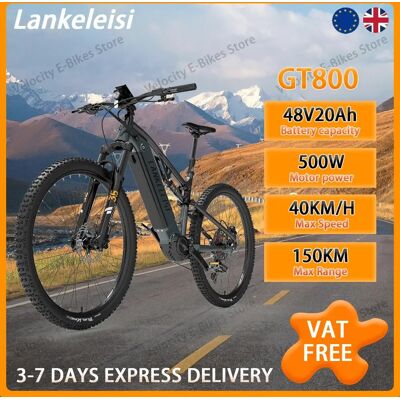 NONE Rower elektryczny górski Lankeleisi GT800 48V, bateria 20Ah z możliwością wyjmowania, silnik centralny Bafang 500W, e-bike 29 cali, podwójna amortyzacja, hamulce hydrauliczne. NONE Rower elektryczny górski Lankeleisi GT800 48V, bateria 20Ah z możliwością wyjmowania, silnik centralny Bafang 500W, e-bike 29 cali, podwójna amortyzacja, hamulce hydrauliczne.