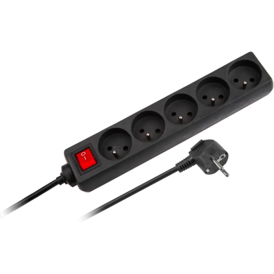Rebel Electro Przedłużacz listwa zasilająca 5m 5 gniazd 3x1,5mm2 włącznik Rebel Rebel Electro Przedłużacz listwa zasilająca 5m 5 gniazd 3x1,5mm2 włącznik Rebel