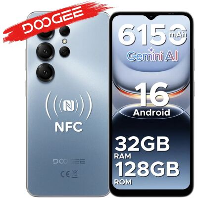 Smartfon Android DOOGEE Note56X Pro, ekran 16 cali, bateria 6150 mAh, 32 GB RAM (4 + 28), 128 GB ROM, kompatybilny z Google Pay, Widevine L1 Smartfon Android DOOGEE Note56X Pro, ekran 16 cali, bateria 6150 mAh, 32 GB RAM (4 + 28), 128 GB ROM, kompatybilny z Google Pay, Widevine L1