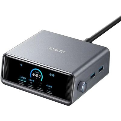 Ładowarka Anker Prime 250W GaN - Szybkie ładowanie Ładowarka Anker Prime 250W GaN - Szybkie ładowanie