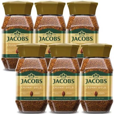 Jacobs Cronat Gold Kawa rozpuszczalna 200 g x 6 sztuk Jacobs Cronat Gold Kawa rozpuszczalna 200 g x 6 sztuk