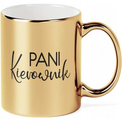 NONE Kubek złoty dla Pani Kierownik prezes prezent urodziny śmieszny N11 duży kubek 330 ml NONE Kubek złoty dla Pani Kierownik prezes prezent urodziny śmieszny N11 duży kubek 330 ml