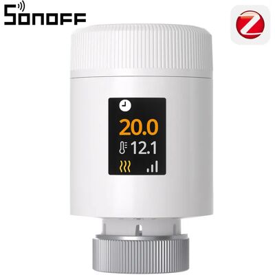 SONOFF TRV‑ZBT TRV Gen2 Zigbee Termostat do grzejnika, kompaktowy design, kolorowy wyświetlacz HD IPS, obsługuje 3 programy i 12 interwałów czasowych, tryb oszczędzania energii SONOFF TRV‑ZBT TRV Gen2 Zigbee Termostat do grzejnika, kompaktowy design, kolorowy wyświetlacz HD IPS, obsługuje 3 programy i 12 interwałów czasowych, tryb oszczędzania energii