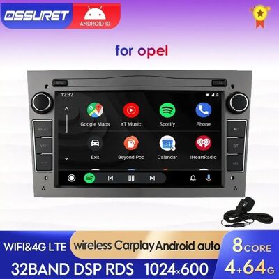 Hizpo Carplay 4G-LTE 8Core 2Din Android Radio GPS - Obsługuje modele Opel Hizpo Carplay 4G-LTE 8Core 2Din Android Radio GPS - Obsługuje modele Opel