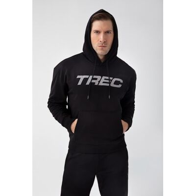 Trec Wear NOWOŚĆ Czarna bluza męska z kapturem TW BASIC HOODIE 185 M BLACK Trec Wear NOWOŚĆ Czarna bluza męska z kapturem TW BASIC HOODIE 185 M BLACK