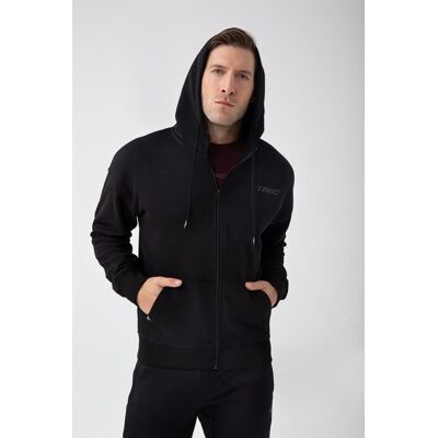 Trec Wear NOWOŚĆ Czarna bluza rozpinana męska TW BASIC HOODIE ZIP 182 M BLACK Trec Wear NOWOŚĆ Czarna bluza rozpinana męska TW BASIC HOODIE ZIP 182 M BLACK