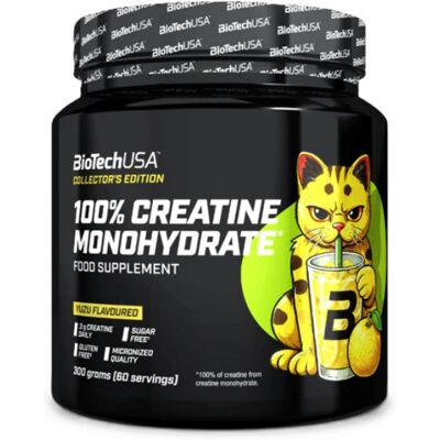 BioTech USA 100% Creatine Monohydrate monohydrat kreatyny w proszku 300g yuzu BioTech USA 100% Creatine Monohydrate monohydrat kreatyny w proszku 300g yuzu