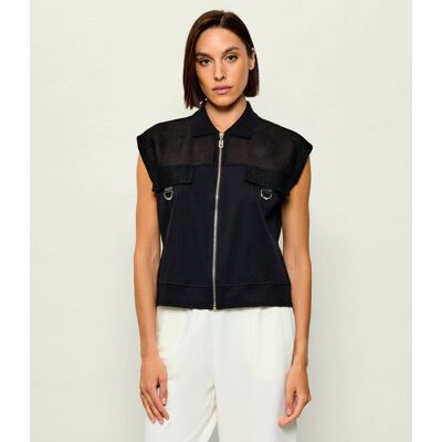 Liu Jo Sport Kamizelka Regular Fit czarny M Liu Jo Sport Kamizelka Regular Fit czarny M