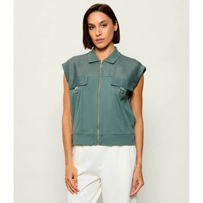 Liu Jo Sport Kamizelka Regular Fit zielony L Liu Jo Sport Kamizelka Regular Fit zielony L
