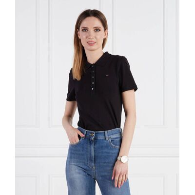 Tommy Hilfiger Polo Slim Fit czarny XS Tommy Hilfiger Polo Slim Fit czarny XS