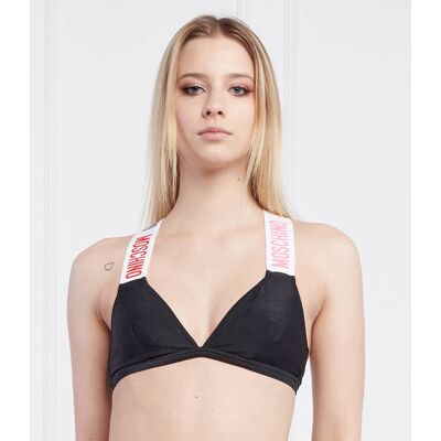 Moschino Swim Góra od bikini czarny M Moschino Swim Góra od bikini czarny M