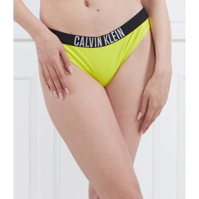 Calvin Klein Swimwear Dół od bikini INTENSE POWER żółty S Calvin Klein Swimwear Dół od bikini INTENSE POWER żółty S