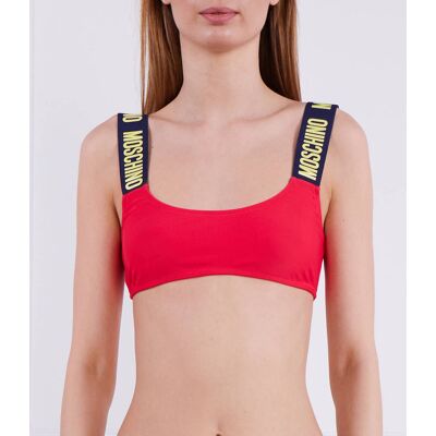 Moschino Swim Góra od bikini czerwony XS Moschino Swim Góra od bikini czerwony XS