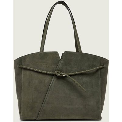 BLACK Shopperka Boss Revers zamsz oliwkowy OS BLACK Shopperka Boss Revers zamsz oliwkowy OS