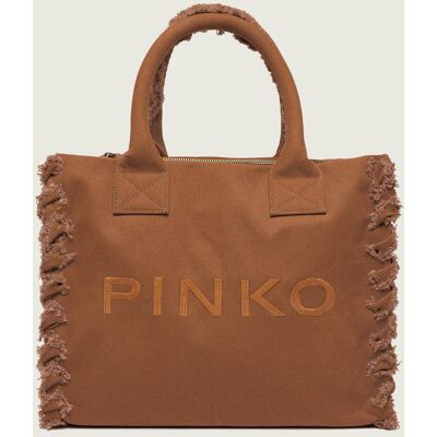 Pinko Torba plażowa CANVAS brązowy OS Pinko Torba plażowa CANVAS brązowy OS