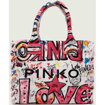Pinko Torba plażowa CANVAS TOTE różowy OS Pinko Torba plażowa CANVAS TOTE różowy OS