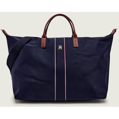 Tommy Hilfiger Torba podróżna z dodatkiem skóry granatowy OS Tommy Hilfiger Torba podróżna z dodatkiem skóry granatowy OS