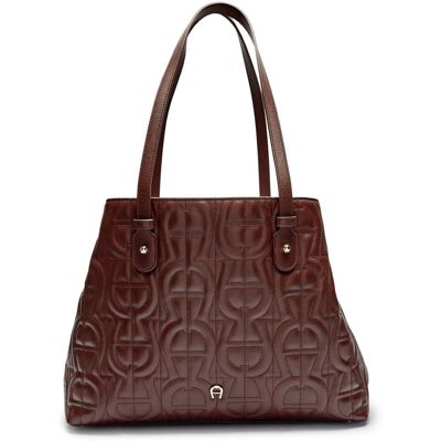 Aigner Skórzana shopperka Diadora brązowy OS Aigner Skórzana shopperka Diadora brązowy OS