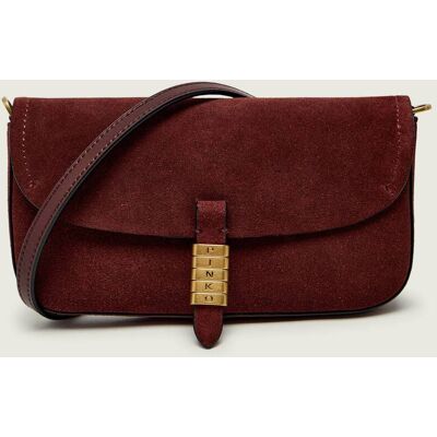 Pinko Listonoszka/kopertówka SADDLE FLAT zamsz bordowy OS Pinko Listonoszka/kopertówka SADDLE FLAT zamsz bordowy OS