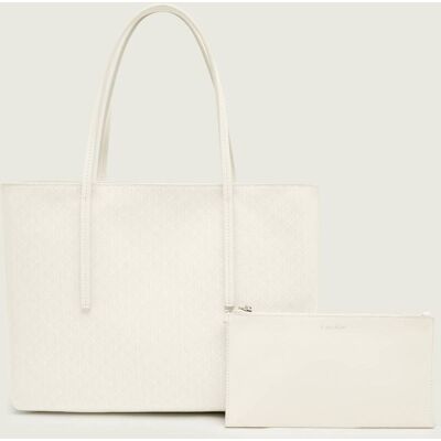 Calvin Klein Shopperka + saszetka kremowy OS Calvin Klein Shopperka + saszetka kremowy OS