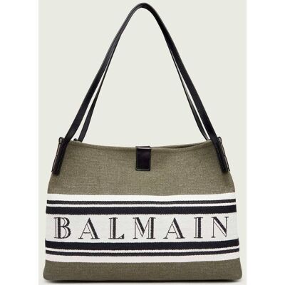 Balmain Shopperka Release z dodatkiem skóry zielony OS Balmain Shopperka Release z dodatkiem skóry zielony OS