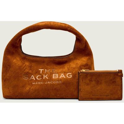 Marc Jacobs Hobo + saszetka The Mini Sack Bag zamsz brązowy OS Marc Jacobs Hobo + saszetka The Mini Sack Bag zamsz brązowy OS