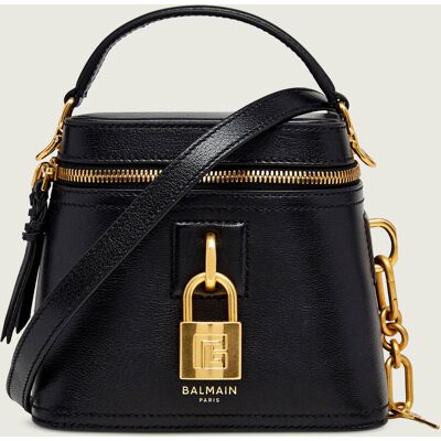 Balmain Skórzany kuferek Pulse Vanity czarny OS Balmain Skórzany kuferek Pulse Vanity czarny OS