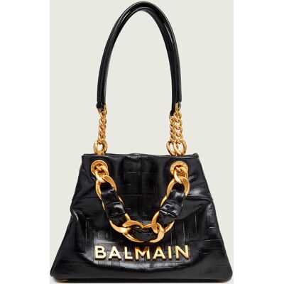 Balmain Skórzana torebka na ramię Endora 28 czarny OS Balmain Skórzana torebka na ramię Endora 28 czarny OS