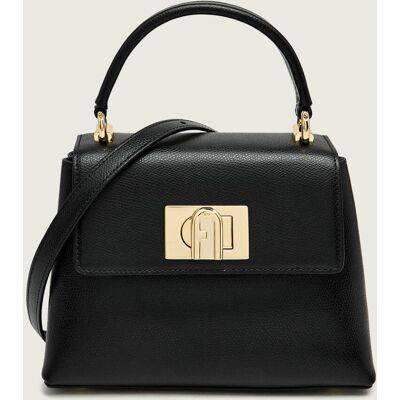 Furla Skórzany kuferek FURLA 1927 czarny OS Furla Skórzany kuferek FURLA 1927 czarny OS