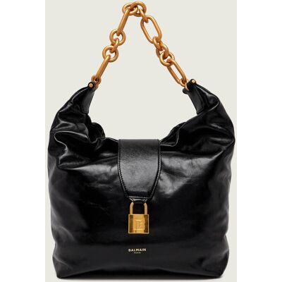 Balmain Skórzana shopperka Sync czarny OS Balmain Skórzana shopperka Sync czarny OS