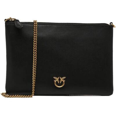 Pinko Kopertówka FLAT CLASSIC VITELLO SETA czarny OS Pinko Kopertówka FLAT CLASSIC VITELLO SETA czarny OS