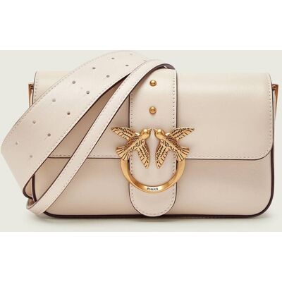 Pinko Skórzana torebka na ramię LOVE ONE MINI SLOUCHY kremowy OS Pinko Skórzana torebka na ramię LOVE ONE MINI SLOUCHY kremowy OS