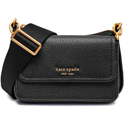 Kate Spade Skórzana listonoszka + saszetka czarny OS Kate Spade Skórzana listonoszka + saszetka czarny OS