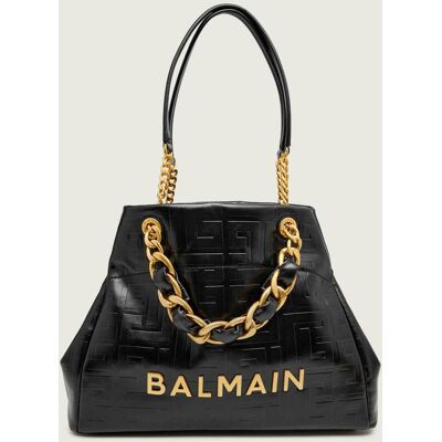 Balmain Skórzana shopperka 1945 SOFT czarny OS Balmain Skórzana shopperka 1945 SOFT czarny OS