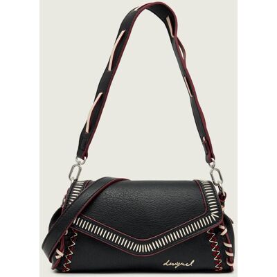 Desigual Torebka na ramię MANHATTAN_PESPUNTES ZARAUZ czarny OS Desigual Torebka na ramię MANHATTAN_PESPUNTES ZARAUZ czarny OS