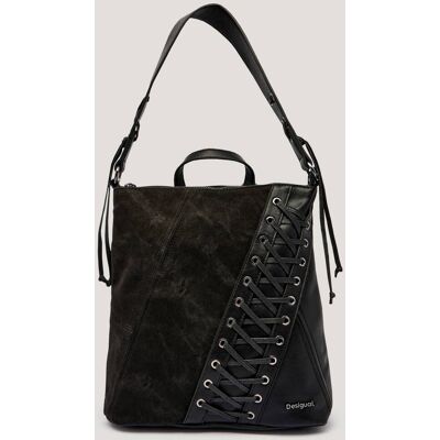 Desigual Plecak Patch Tango Pretoria Mini czarny OS Desigual Plecak Patch Tango Pretoria Mini czarny OS